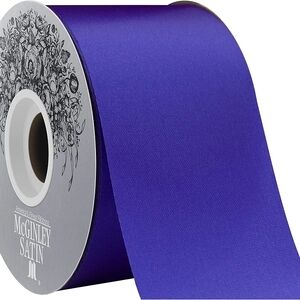 *(50 Yards Of Violet-Purple 2.5" Inch Wide Acetate Satin Ribbon)*